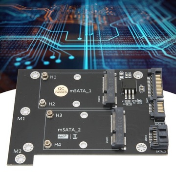 Карта адаптера Dual MSATA SSD на Dual SATA3, преобразователь скорости быстрого чтения Comp