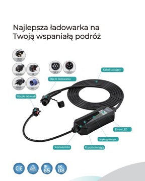 Зарядное устройство Teison Charger для электромобилей мощностью 3,7 кВт с ЖК-экраном