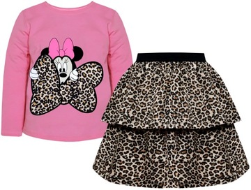 3354 BAWEŁNA KOMPLET MINNIE BLUZKA SPÓDNICZKA r110