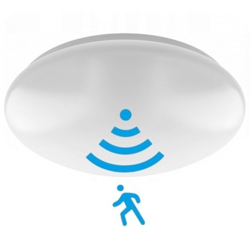 LAMPA PLAFON ZEWNĘTRZNY Z CZUJNIKIEM RUCHU NA TARAS BALKON LED 18W IP54