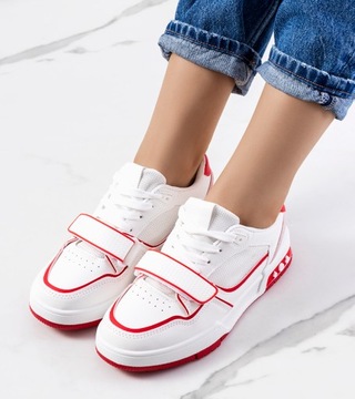 Czerwone sneakersy sportowe damskie buty AD-585 17687 rozmiar 37