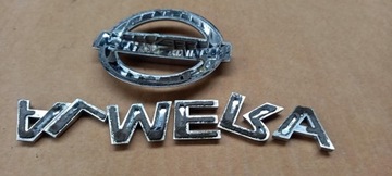 NISSAN ALMERA N16 ZNAKY ZNAK ZADNÍ KPL VELMI DOBRÝ STAV CHRÓM EU