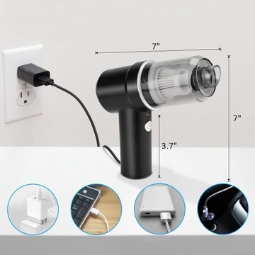 МОЩНЫЙ ЭЛЕКТРОВЕНТИЛЯТОР АВТОПЫЛЕСОС 2 В 1 60 Вт