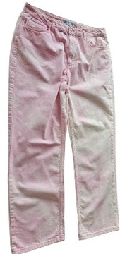 Primark spodnie różowe ombre jeansowe proste 44