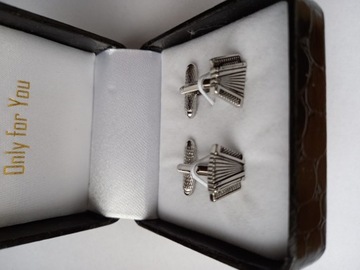 Серебряные запонки для рубашки-аккордеона
