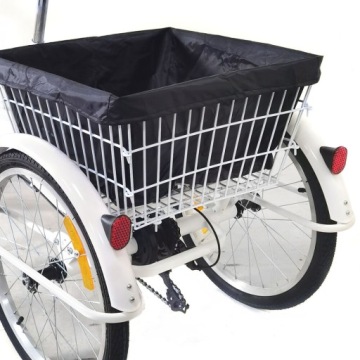 20-дюймовый трехколесный велосипед для взрослых + корзина