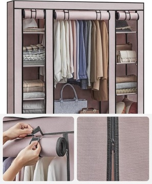 ШКАФ ДЛЯ ОДЕЖДЫ С ПОРУЧКОЙ 150x45x175 ДЛЯ ПОКРЫТИЯ НА ШКАФ В СПАЛЬНЕ