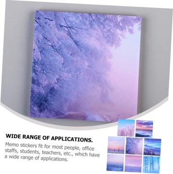 Naklejki 8 Karteczki Samoprzylepne z Krajobrazem Notatniki Codziennego Użyt