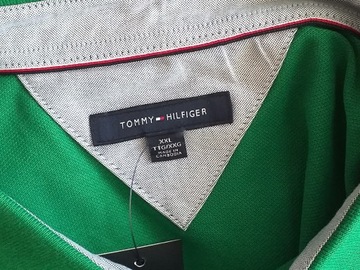 TOMMY HILFIGER KOSZULKA POLO MĘSKA XXL ZIELONA