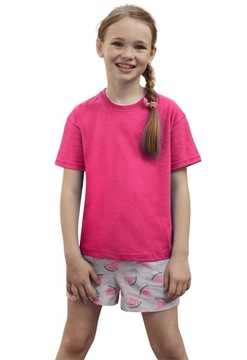 T-shirt dziecięcy Fruit of the loom bawełna ORIGINAL fuksja rozmiar 164