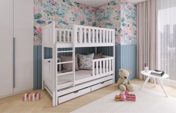 Детская двухъярусная кровать 3-местная LEA 80x180