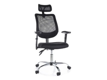 Fotel Biurowy Obrotowy Q-118R CZARNY ERGONOMICZNY