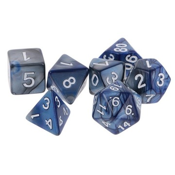 28 штук двухцветных многогранных кубиков для игры D&D DND.