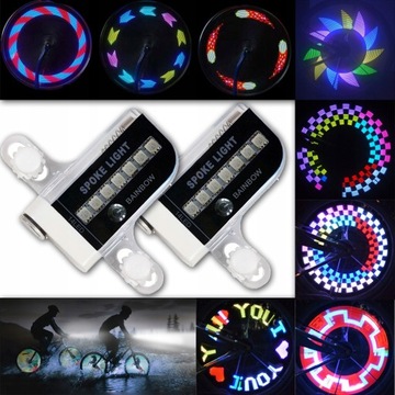 NAKŁADKA NEON LED NA SZPRYCHY KOŁA LAMPKA ROWER