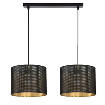LAMPA WISZĄCA ABAŻUR AŻUROWY Z DZIURKAMI ZŁOTA