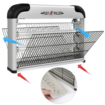 LAMPA OWADOBÓJCZA UV na KOMARY MUCHY OSY i inne OWADY 230V 50W SOLIDNA 2w1