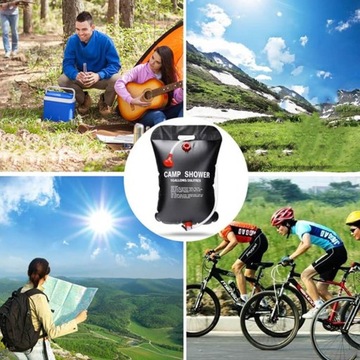 СОЛНЕЧНЫЙ ТУРИСТИЧЕСКИЙ ДУШ С ПОДОГРЕВОМ ДЛЯ КЕМПИНГОВ И ПОЛЕВЫХ КЕМПИНГОВ 20Л