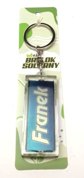 Brelok solarny kluczy PREZENT z imieniem FRANEK