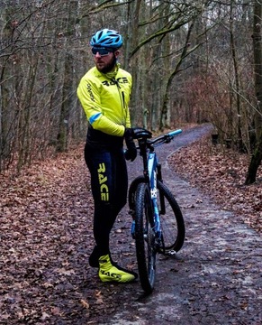 Kurtka rowerowa zimowa Race Fluo rozmiar XXL