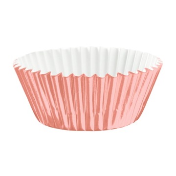 Papilotki do babeczek muffinek rose gold, 100 szt.