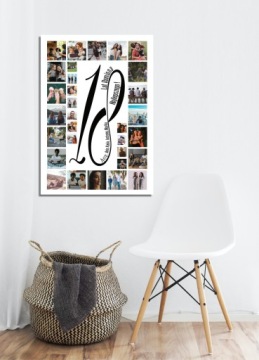 Коллаж на 18 лет, Подарок на взрослую жизнь, Большой формат А2