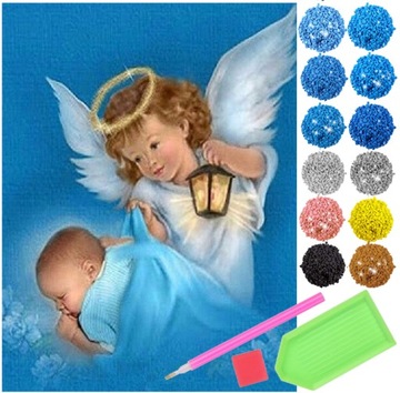 Haft Diamentowy ANIOŁ Diamond Painting ZESTAW 5D