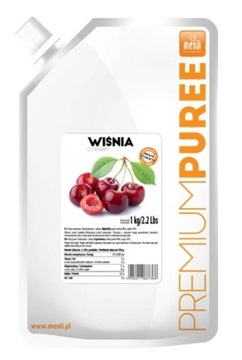 PUREE 90% PULPA WIŚNIA 1KG JOGURTY LODY POLEWA