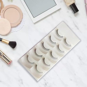 5 пар полосок для наращивания ресниц Practice Lashes 8 мм, желтые.