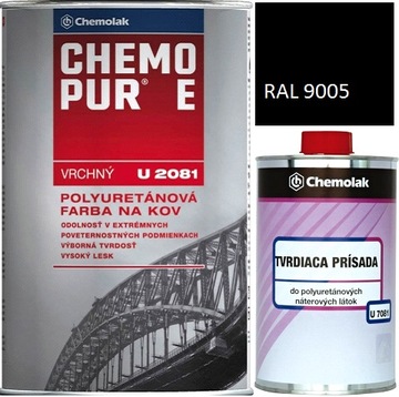 CHEMOPUR E FARBA POLIURETANOWA 1L CZARNY