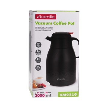 КОНФЕРЕНЦИОННЫЙ ТЕРМОС, TIGHT стальной кувшин для чая, черный КАМИЛЛА 2л