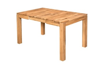 STÓŁ Kuchenny Rozkładany 80-130x80 cm Mały Dębowy Lite Drewno PADUA