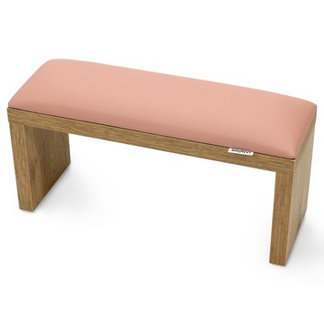 Podpórka pod dłoń do manicure Classic Light Pink na brązowych nóżkach