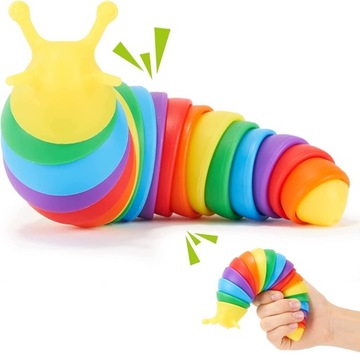 ZABAWKA SENSORYCZNA 3D STYMULACJA PRZEGUBOWA TĘCZA
