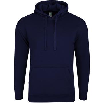 BLUZA MĘSKA Z KAPTUREM BAWEŁNA KIESZEŃ KANGUREK r. M