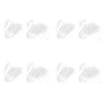 Стеклянные подвесные украшения для елки в виде лебедя 8 шт.