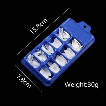 KRÓTKIE SZTUCZNE PAZNOKCIE ŻELOWE DO MANICURE KOŃCÓWKI TRUMIENNE