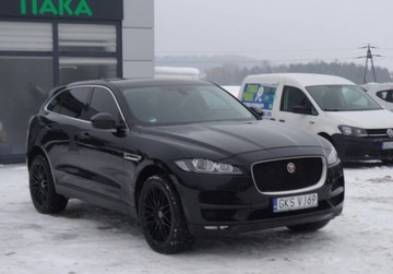 Jaguar F-Pace SUV 3.0 TDV6 300KM 2016 Jaguar F-Pace 3.0D 300KM Automat Led Skora Navi Bezwypadkowy Zarejestrowany