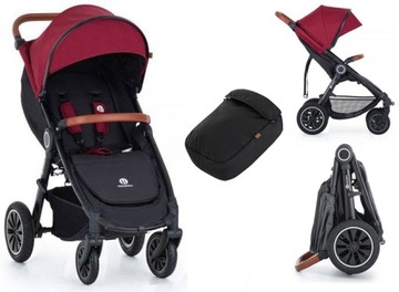 WÓZEK PetiteMars Street+ AIR STELAŻ OAK DEEP RUBY