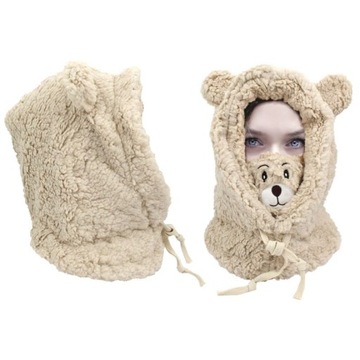 Kominiarka Balaclava Ciepła Czapka z pluszu MIŚ be