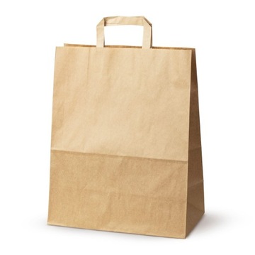 TOREBKI PAPIEROWE 32x16x39 BRĄZ 100 sztuk CATERING