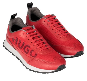 HUGO BOSS męskie sneakersy skórzane buty męskie RED NOWOŚĆ roz 42