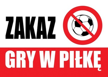 Табличка ПВХ 20х30см Игра с мячом запрещена