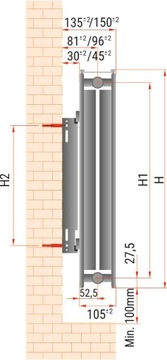 Панельный радиатор TYP22 SIDE 40X60см + вешалка