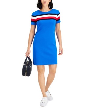 Tommy Hilfiger dámske šaty Colorblocked modré XS