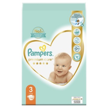 Подгузники PAMPERS Premium Care 3 миди 120 шт.