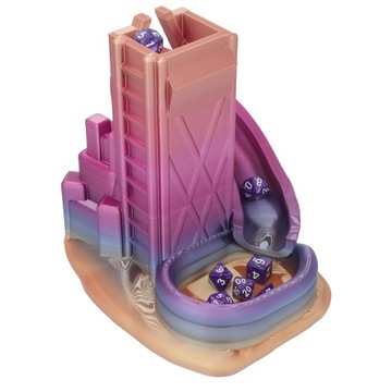 Бассейн с горкой и башней для игры в кости - Rainbow Candy Dice Tower