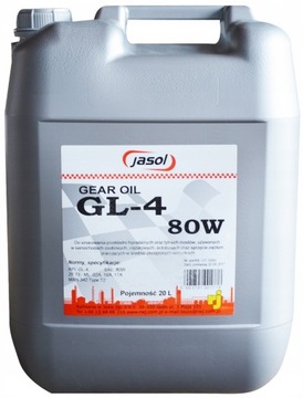 Jasol Gear Oli GL-4 80W olej przekladniowy op. 20L