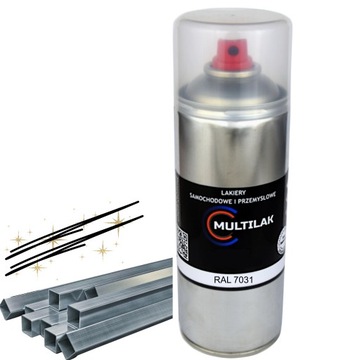 Lakier farba w sprayu do aluminium RAL 7031 Półmat