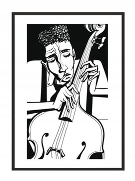 OBRAZ PLAKAT W RAMIE 53x73 cm Jazz P815