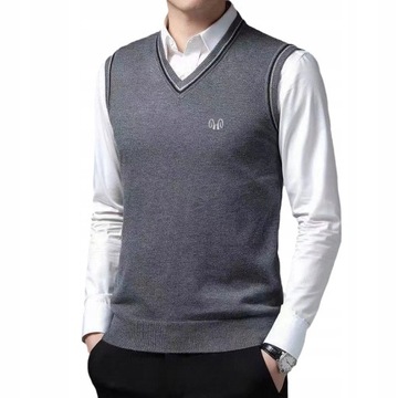 SWETER MĘSKI BEZ RĘKAWÓW KAMIZELKA
